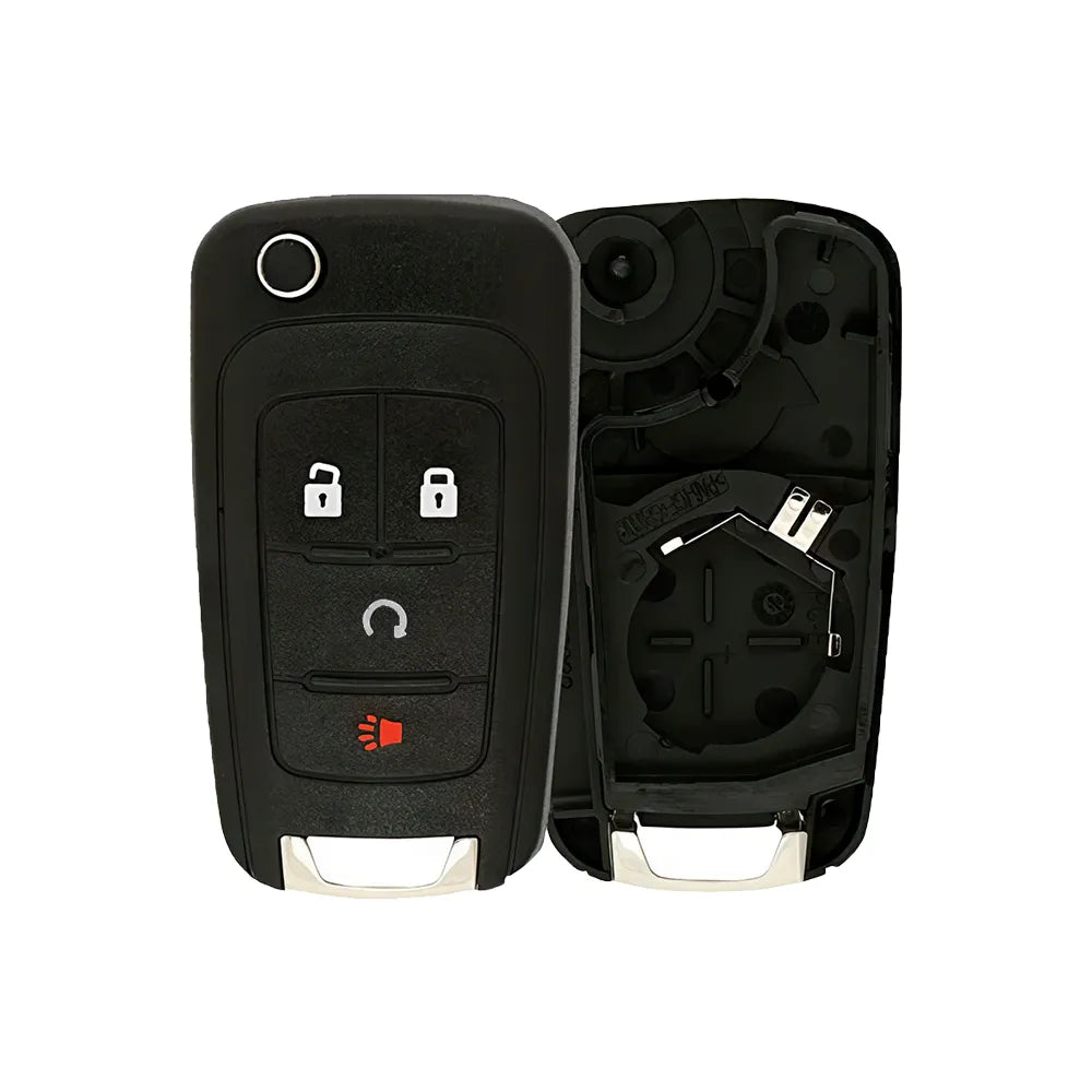 Aftermarket Flip Remote Key Shell for Chevrolet/GM 4B Remote Start FCC: OHT01060512
