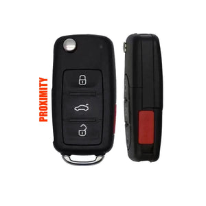 Aftermarket Flip Remote Key For Volkswagen 4 Buttons Trunk FCC: NBG010206T Prox